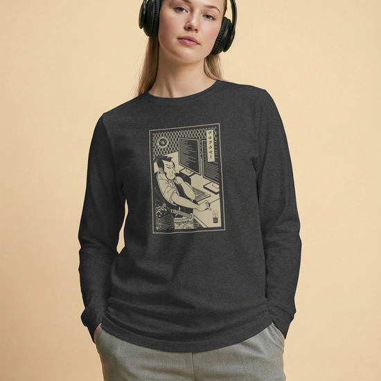 Samurai Programmer Computer Science Ukiyo-e Unisex Long Sleeve Tee - Samurai Original