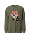 Samurai Pug Dog Ukiyo-e Unisex Long Sleeve Tee