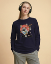 Samurai Pug Dog Ukiyo-e Unisex Long Sleeve Tee