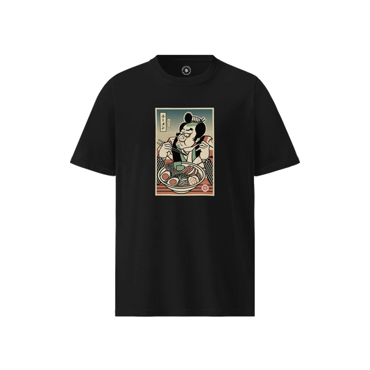Samurai Ramen Noodles Japan's Food Ukiyo-e Unisex organic t-shirt