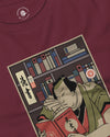 Samurai Reading Books Library Ukiyo-e Unisex Long Sleeve Tee - Samurai Original