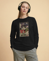 Samurai Reading Books Library Ukiyo-e Unisex Long Sleeve Tee - Samurai Original