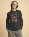 Samurai Reading Books Library Ukiyo-e Unisex Long Sleeve Tee - Samurai Original