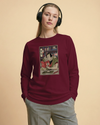 Samurai Reading Books Library Ukiyo-e Unisex Long Sleeve Tee - Samurai Original