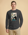 Samurai Reading Books Ukiyo-e Unisex Long Sleeve Tee No.2 - Samurai Original