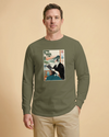 Samurai Reading Books Ukiyo-e Unisex Long Sleeve Tee No.2 - Samurai Original