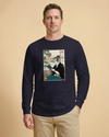 Samurai Reading Books Ukiyo-e Unisex Long Sleeve Tee No.2 - Samurai Original