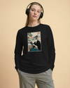 Samurai Reading Books Ukiyo-e Unisex Long Sleeve Tee No.2 - Samurai Original