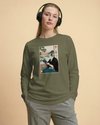 Samurai Reading Books Ukiyo-e Unisex Long Sleeve Tee No.2 - Samurai Original