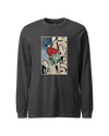 Samurai Rock Climbing Extreme Sport Ukiyo-e Unisex Long Sleeve Tee Dark Grey Heather - Samurai Original