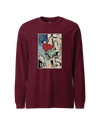 Samurai Rock Climbing Extreme Sport Ukiyo-e Unisex Long Sleeve Tee Maroon - Samurai Original