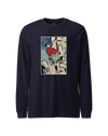 Samurai Rock Climbing Extreme Sport Ukiyo-e Unisex Long Sleeve Tee Navy - Samurai Original