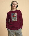 Samurai Rock Climbing Extreme Sport Ukiyo-e Unisex Long Sleeve Tee - Samurai Original