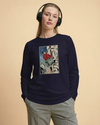 Samurai Rock Climbing Extreme Sport Ukiyo-e Unisex Long Sleeve Tee - Samurai Original