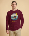Samurai Rowing Japanese Ukiyo-e Unisex Long Sleeve Tee - Samurai Original
