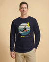 Samurai Rowing Japanese Ukiyo-e Unisex Long Sleeve Tee - Samurai Original