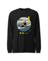 Samurai Rowing Japanese Ukiyo-e Unisex Long Sleeve Tee Black - Samurai Original