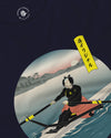 Samurai Rowing Japanese Ukiyo-e Unisex Long Sleeve Tee - Samurai Original