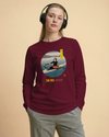 Samurai Rowing Japanese Ukiyo-e Unisex Long Sleeve Tee - Samurai Original