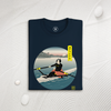 Samurai Rowing Japanese Ukiyo-e Unisex Organic T-shirt