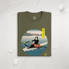 Samurai Rowing Japanese Ukiyo-e Unisex Organic T-shirt