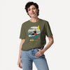 Samurai Rowing Japanese Ukiyo-e Unisex Organic T-shirt