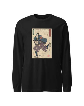 Samurai Rugby Sport Ukiyo-e  Unisex Long Sleeve Tee