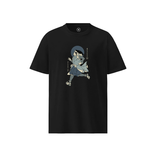 Samurai Running Jogging Sport Ukiyo-e Unisex organic t-shirt