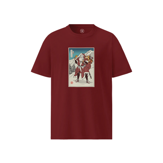 Samurai Santa Claus Merry Christmas Ukiyo-e Funny Unisex organic t-shirt