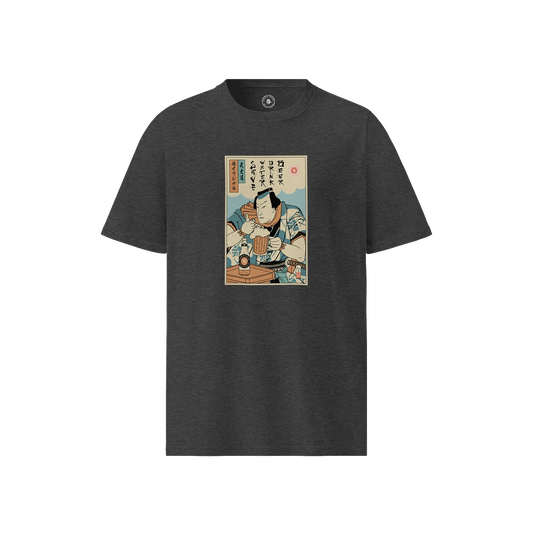 Samurai Save Water Drink Beer Ukiyo-e Funny Saying Unisex organic t-shirt