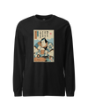 Samurai Save Water Drink Beer Ukiyo-e Funny Saying Unisex Long Sleeve Tee Black - Samurai Original