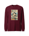Samurai Save Water Drink Beer Ukiyo-e Funny Saying Unisex Long Sleeve Tee Maroon - Samurai Original