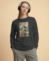 Samurai Save Water Drink Beer Ukiyo-e Funny Saying Unisex Long Sleeve Tee - Samurai Original