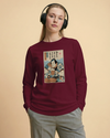 Samurai Save Water Drink Beer Ukiyo-e Funny Saying Unisex Long Sleeve Tee - Samurai Original