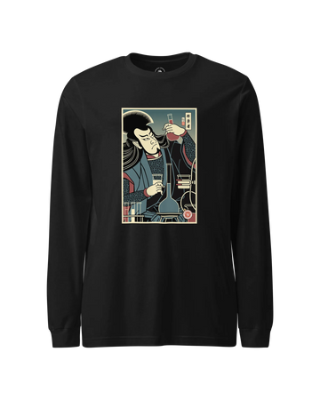 Samurai Scientist Chemistry Ukiyo-e Unisex Long Sleeve Tee