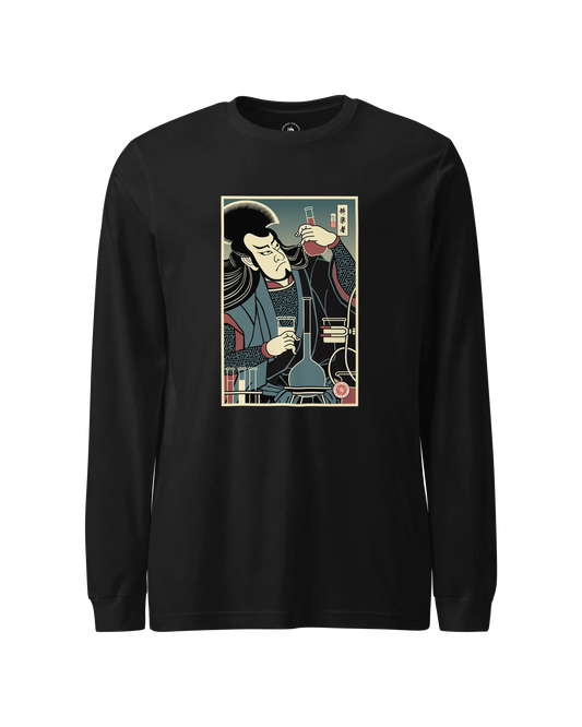 Samurai Scientist Chemistry Ukiyo-e Unisex Long Sleeve Tee