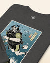 Samurai Scuba Diver Ukiyo-e Unisex Long Sleeve Tee