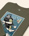 Samurai Scuba Diver Ukiyo-e Unisex Long Sleeve Tee