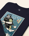 Samurai Scuba Diver Ukiyo-e Unisex Long Sleeve Tee