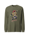 Samurai Skateboard Ukiyo-e Unisex Long Sleeve Tee
