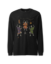 Samurai Skeleton Dance Halloween Japanese Ukiyo-e Unisex Long Sleeve Tee