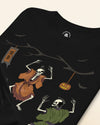 Samurai Skeleton Dance Halloween Japanese Ukiyo-e Unisex Long Sleeve Tee