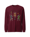 Samurai Skeleton Dance Halloween Japanese Ukiyo-e Unisex Long Sleeve Tee