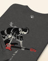 Samurai Skeleton Guitar Bass Japanese Ukiyo-e Unisex Long Sleeve Tee No.9
