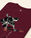 Samurai Skeleton Guitar Bass Japanese Ukiyo-e Unisex Long Sleeve Tee No.9