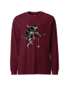 Samurai Skeleton Guitar Bass Japanese Ukiyo-e Unisex Long Sleeve Tee No.9