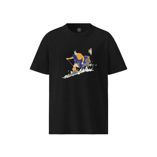 Samurai Ski Ukiyo-e Unisex organic t-shirt No.3