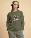 Samurai Ski Ukiyo-e-3 Unisex Long Sleeve Tee