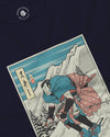 Samurai Ski Winter Sport Ukiyo-e Unisex Long Sleeve Tee - Samurai Original