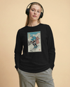 Samurai Ski Winter Sport Ukiyo-e Unisex Long Sleeve Tee - Samurai Original